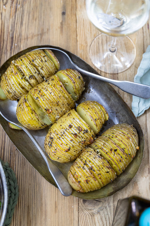 Olive Oil Hasselback Roast Potatoes