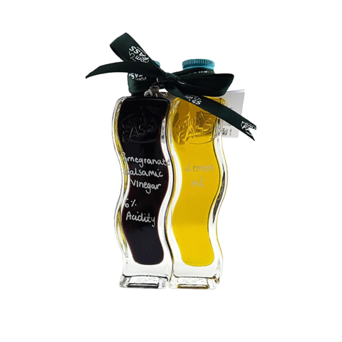 Lemon oil & Pomegranate balsamic vinegar quadra gift set