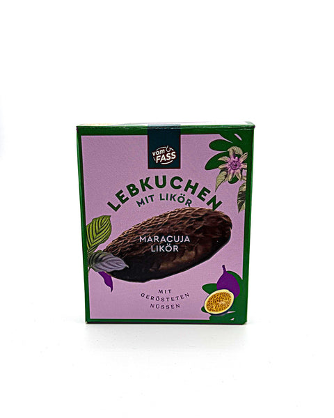 Ginger oat biscuit with passionfruit liqueur